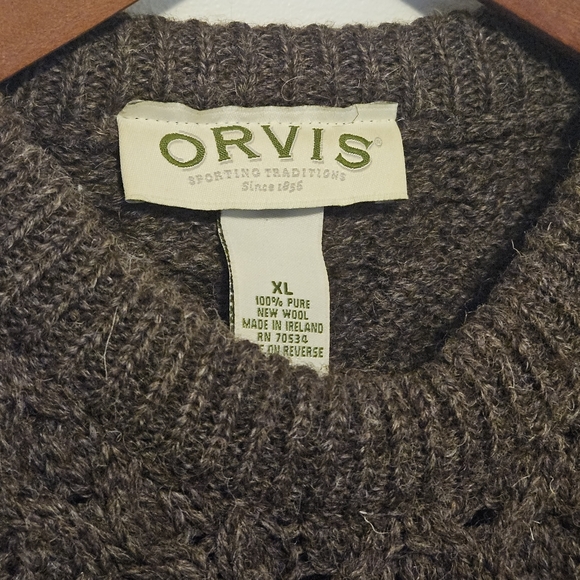 ORVIS Fisherman Pure Wool Sweater - Picture 5 of 6
